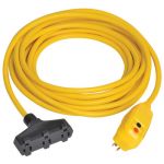 Tower Manufacturing Right Angle GFCI Male Plug & Triple Tap Cord Set