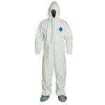 DuPont Coveralls with Zipper, Hood, Boots and Elastic Wrists and Ankles - 25 Pack