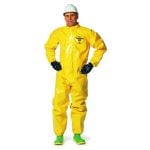 DUPONT TYCHEM TYVEK QC127S YELLOW COVERALL CHEMICAL HAZMAT SUIT 1 EACH  (L-5XL)