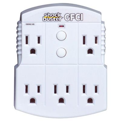Tower Mfg 30440003 Auto-Reset 15 AMP 3-Prong GFCI 5-Outlet
