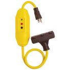 Tower Manufacturing In-line GFCI & Triple Tap Cord Set, 2 Ft.