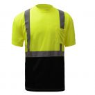 GSS Safety Class 2 Short Sleeve T-Shirt W/ Black Bottom, Lime
