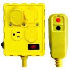 Tower Manufacturing GFCI Protected Quad Outlet Box, With Circuit Breaker