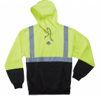 GloWear 8293 Class 2 Hooded Sweatshirt w/ Black Front 