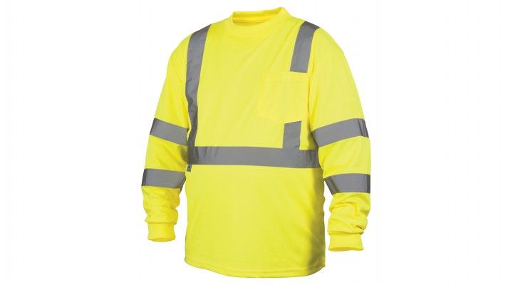 Pyramex RLTS31 Type R Class Long Sleeve Safety Shirt Yellow/Lime