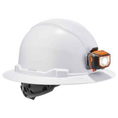 Skullerz® 8971LED Class E Full Brim Hard Hat + LED Light with Ratchet Suspension