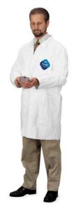 Tyvek Lab Coat with Snap Front - 2 Pockets - 30 Pack