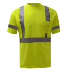 GSS Safety Class 3 Short Sleeve T-Shirt, Lime