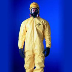 DuPont Yellow Tychem QC Coverall w/ Hood, Elastic Wrists & Ankle - 12 PACK
