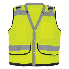 GLO-059 - Frogwear® HV - Lightweight High-Visibility Yellow/Green Mesh Surveyors Safety Vest