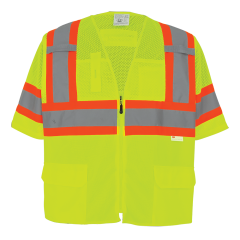 GLO-127 - FrogWear® HV - High-Visibility Polyester Surveyors Safety Vest
