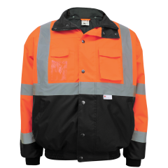 GLO-EB4 - FrogWear® HV - High-Visibility Orange Winter Bomber Jacket