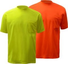 GSS Moisture Wicking Short Sleeve Safety T-Shirt With Chest Pocket